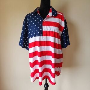 Euow Men's Hawaiian Shirt Short Sleeve Button Down Print Size XXL.